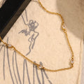 G3993 Wholesale Dainty Marquise Cut Zircon Chain Necklace 18k Gold Plated Tarnish Free Stainless Steel Jewelry Necklaces