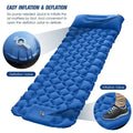 Sleeping Pad Inflatable with Pillow  Compact Ultralight Waterproof Camping Air Mat Convenient to Carry in the Storage Sack