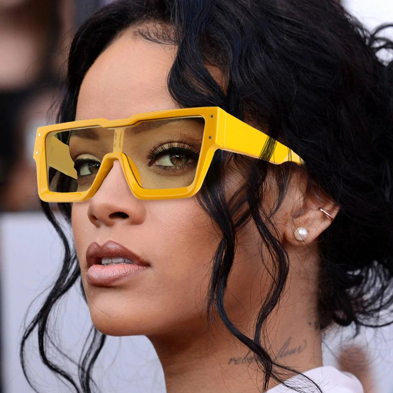 Kenbo 2024 Unisex Sunglasses Oversized White PC Frame Vintage Square Shades Fashion One Piece Eyewear