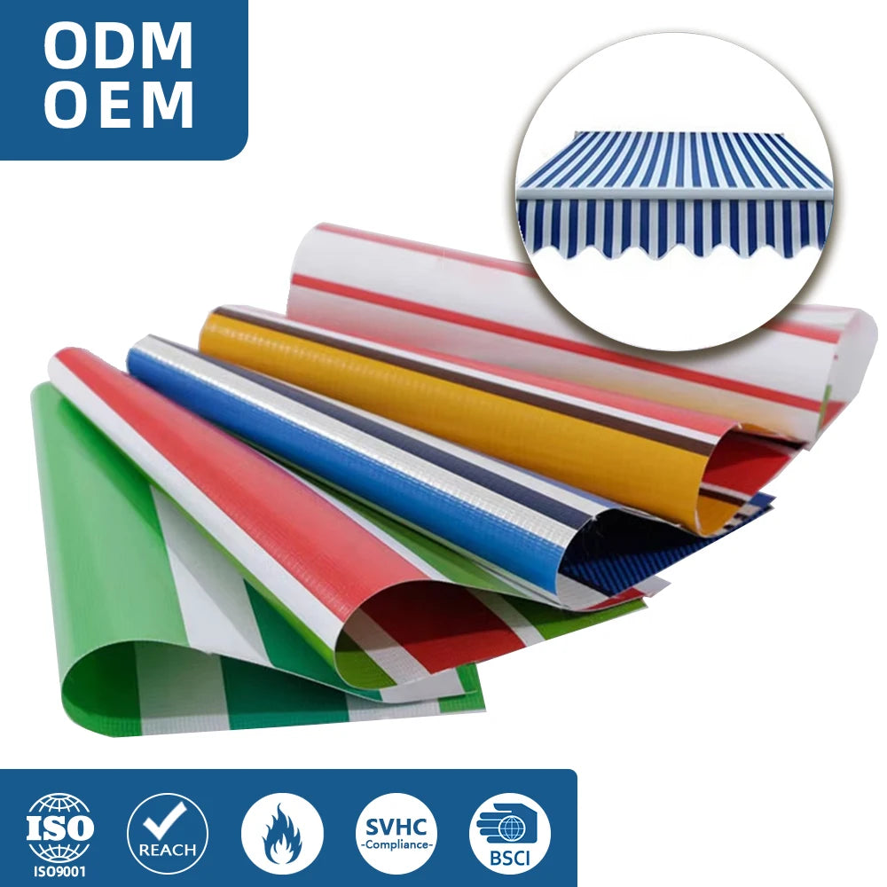 UNISIGN Hot Selling Waterproof Resistant Pvc Coated Tarpaulin Canvas Fabric for Tent Awning