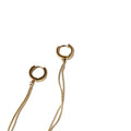 Wholesale Custom 18K Gold Plated Stainless Steel Contracted Metal Chain Drop Long Tassel Hoop Earrings