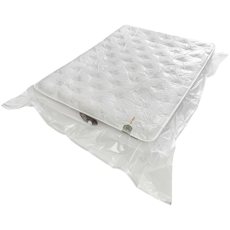 Easy-Carry Eco-Friendly Foldable 100 Micron Thick Vacuum Storage Bag for Full Latex Mattress Space-Saving Polybag for Moving
