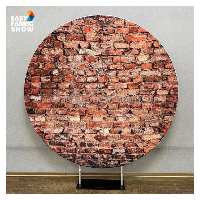 High Quality Round Circle White Wall Backdrop for Wedding Photography Custom Logo Factory Price Cartoon Style