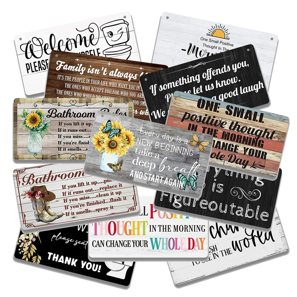 Hot Sale Custom Wood Signs Plaque Home Design Wooden Wall Decor for Family Door Hand Painted Technique Gift