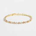 Geometric White Zircon Bridal Bracelet Minimalist Versatile Wedding Jewelry Trendy Luxury Accessory for Brides' Evening Gowns