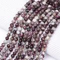 4mm 6mm 8mm 10mm 12mm Natural Tourmaline Stone Beads Round Loose Spacer Bead for Jewelry Making DIY Bracelet Accessories