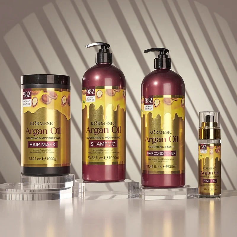 Private Label Natural CUSTOM OEM Customized Argan Oil Hair Shampoo and Conditioner Sets