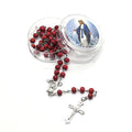 Mecrt Perfume Wood Rosary Necklace Catholicism Gift Religious Rosaries Prayer Beads Catholic Cross  Red Jewelry Wholesale
