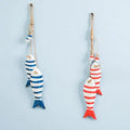 Mediterranean Ocean Series Wooden Fish String Pendant Fishing Net Background Decoration Wooden Fish