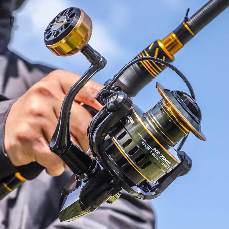 HE800 All-metal Lure Spinning Reel Fishing Reels Model EVA Handle Metal Max Drag 50kgs Ring Mini Surf Fish Ocean