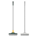 3 in 1 Eco-Friendly Microfiber Cleaning Brushes with Adjustable V-Shaped Tool and Long Handle Squeegee for Bathroom Use