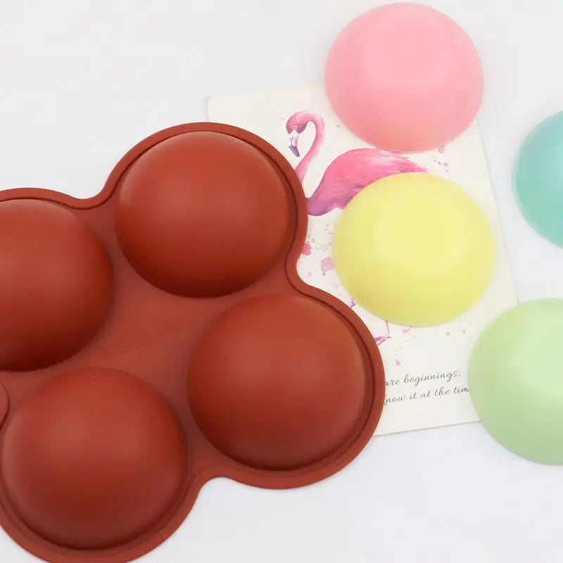 1035 4 Even Large Semi-circular Silicone Mousse Cake Mold Silicone Chocolate Mold