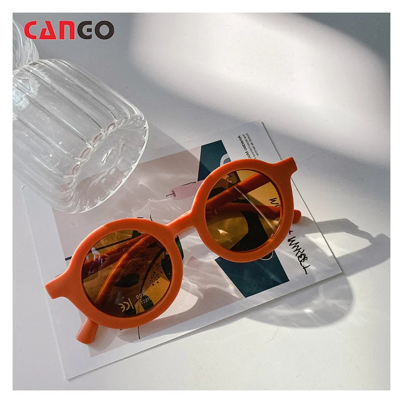 2023 High Quality New Arrival Custom Logo Round Fashion Flexible Children Trendy Kids Uv400 Children Sunglasses Kids