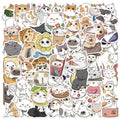 62Pcs Cat Stickers Cute Kawaii Waterproof Stickers Aesthetic for Water Bottles