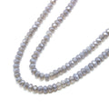 6mm Gray Agate with Luster Faceted Round Beads for DIY Jewelry Making