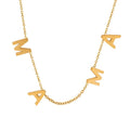 Customized Festival Mother'S Day Gift 18k Gold Plated Stainless Steel Mama Letter Pendant MAMA Necklace