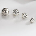 Men Jewelry Accessories 4mm 925 Sterling Silver Charm Bead Carved Solid Round Silver Texture Spacer Beads DIY Women
