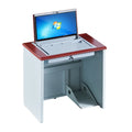 Computer Desk with Flip-flop Storage LCD Monitor 031-School/Workshop Industrial Design Commercial Furniture
