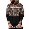 New Arrival Men's Western Hoodie Cowboy Sweatshirt Spring Digital Printing Solid Color Regular Fit Pullover