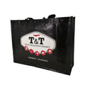Eco Friendly Reusable Large Black Bopp Laminated Plastic PP Woven Beach Bags