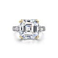 Iced Out Clear CZ Square Ring Big Stone Cut 5A Cz Engagement Wedding Rings for Women