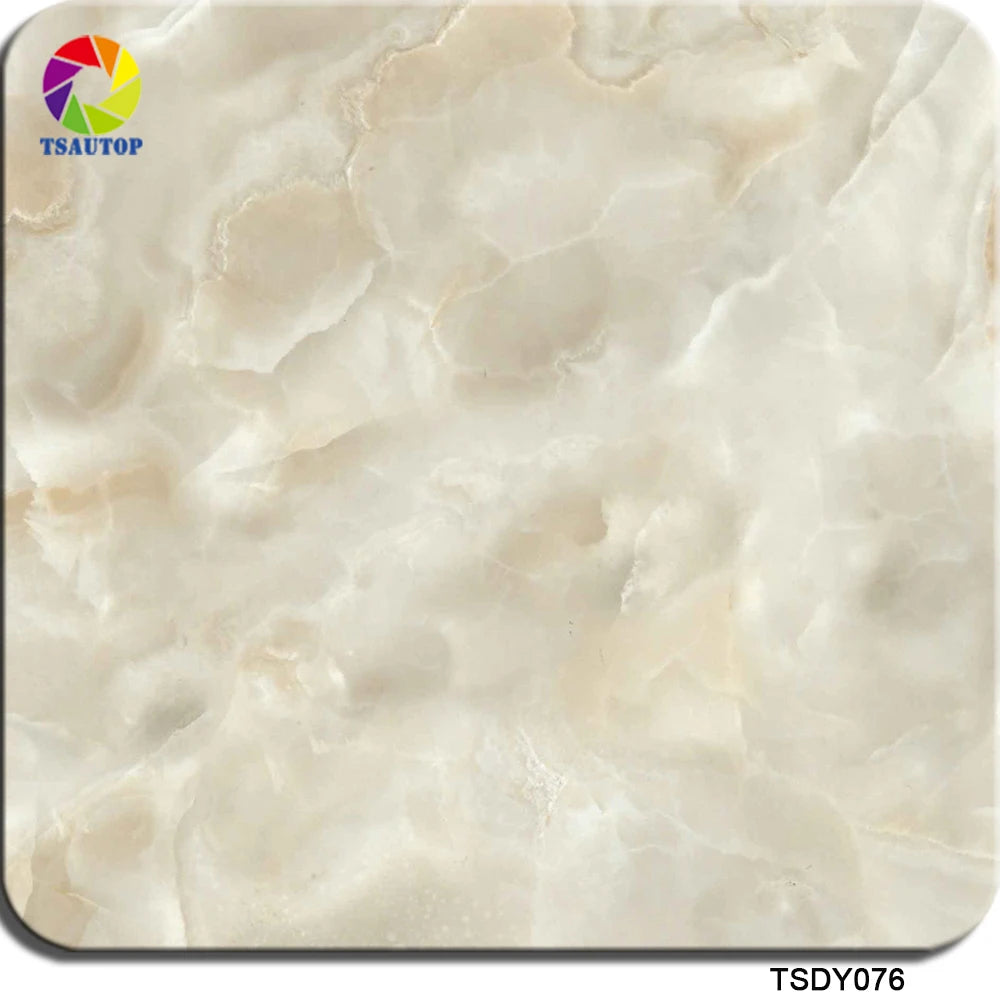 TSAUTOP 1M Width White Stone Marble Pattern Create Your Own Hydrographic Film Water Transfer Film Pva Film
