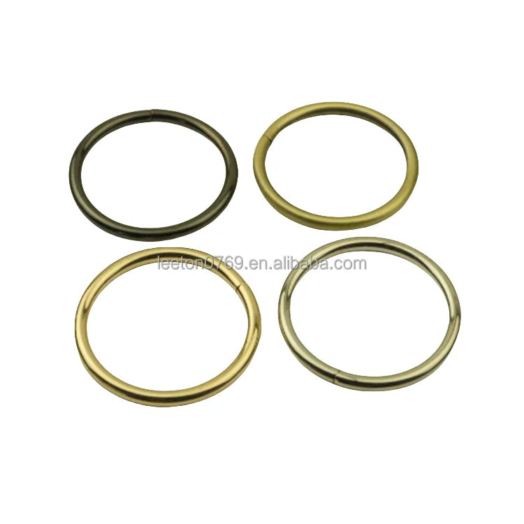Stock Supply 38mm 1.5 Inch 4 Colors Metal Large Round O Ring Bag Buckle