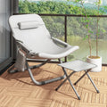 MAITIAN OEM/ODM Summer Cool Adjustable Foldable Modern Breathable Oxford Cloth+Iron Mesh Chair Foot Pedal Lazy Backrest Chair