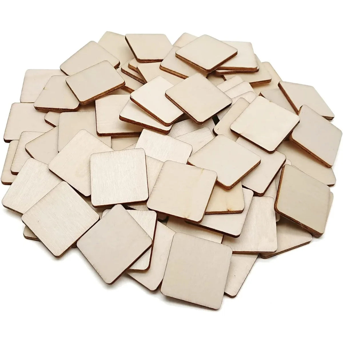 Wholesale 50 Pcs Wooden Ornaments 50pcs 1-Inch Unfinished Wood Square Corner Pieces for DIY Crafts and Lettering Dropshipping