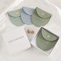 PUPPYSEW 8*8cm PU Leather Round Jewelry Pouch Jewelry PU Bag  Ring Bracelet Necklace Bag Jewelry Leather Pouch Bag With Logo