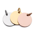 Wholesale Circle Pet ID Tags Titanium Dog Tags Metal Pendant Ornament Custom Logo