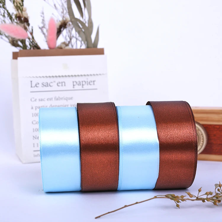 Wholesale Eco-Friendly Luxury Double-sided Satin Ribbon Roll 100% Polyester Dots Pattern 4cm 5cm 1.5 Inch