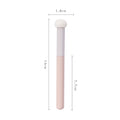 Wholesale Pink Soft Mushroom Round Head Sponge Makeup Tools Portable Wood Handle Concealer Brush With Private Label
