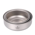 Camping Bowls Set  Titanium Camping Tableware 350ml-650ml Outdoor Picnic Dish Pan Portable Plates Saucers Camping Accessories