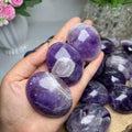 Wholesale Natural Crystal Stone Polished Chevron Amethyst Palm Stone for Sale