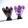 Huiying Amethyst Hand Carved Sculpture Stone Carved angel Figurines 1.5 inch angel Decoration Crafts