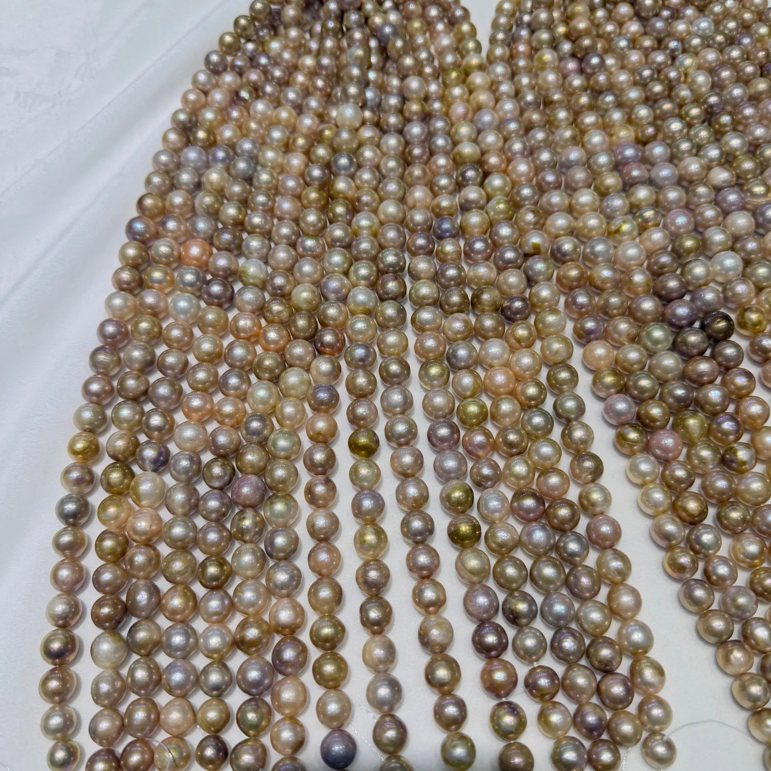 Wholesale Pearl Necklace  9-13mm Strange Color Strand String Edison Freshwater Pearl Jewelry for Women