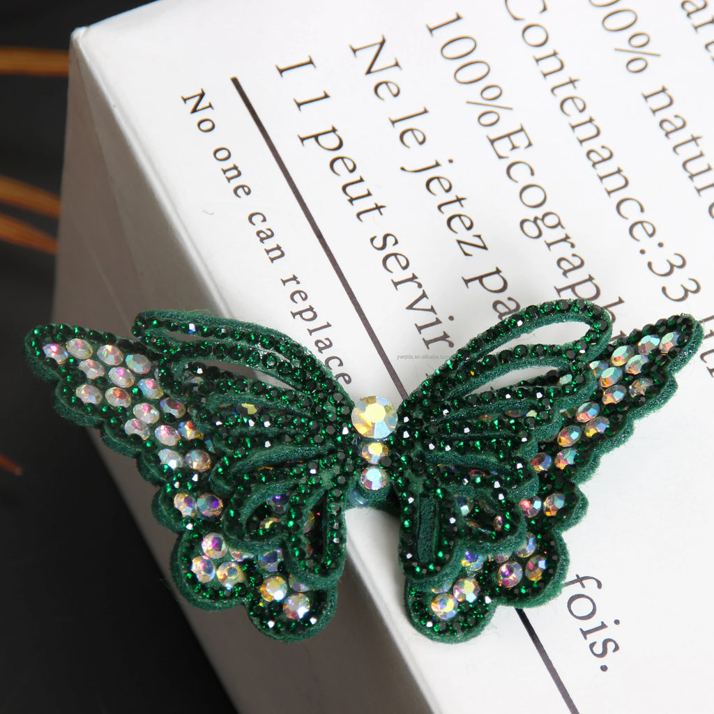 3D Flower Western Style Flatback Rhinestone Decal Glass Patch Panel for Dress Dance Bag Shoe Decoration