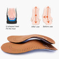 Leather Orthopedic Insoles Children Arch Support OX Leg Orthopedic Shoes Insole Kids Latex Leather Orthopedic Insoles