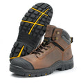 ANTENG Men Anti-Smashing Safety Shoes Rubber Outsole Steel Toe Safety Boots Work Boots MegaBDM