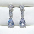 Drop Earring Wholesale Cubic Zircon (CZ) Bridal Jewelry Luxury Platinum Micro Pave