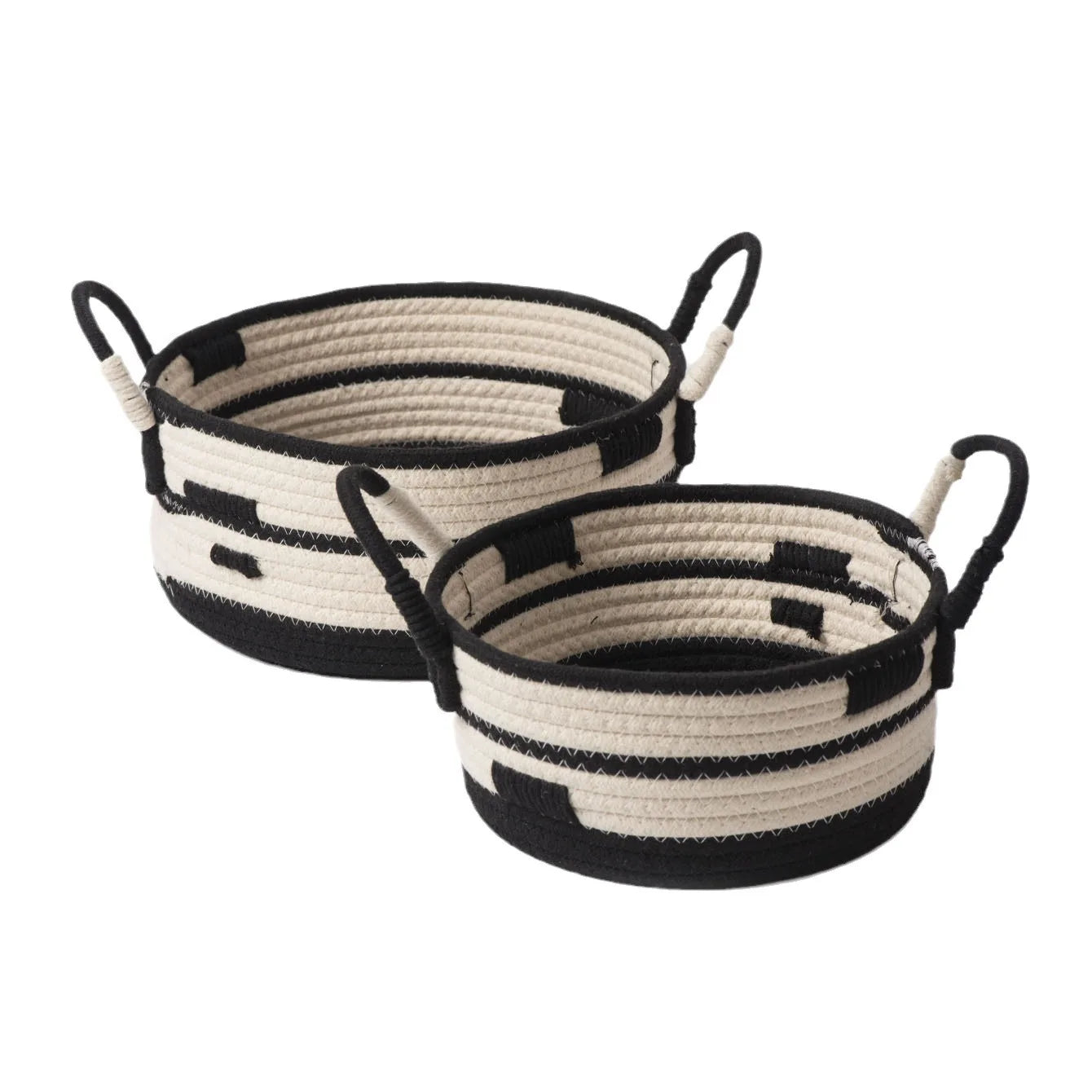 Storage Organizer Woven Cotton Rope Storage Basket Multi Functional Ins Style Desktop Storage Basket Cosmetic Toy Storage Box
