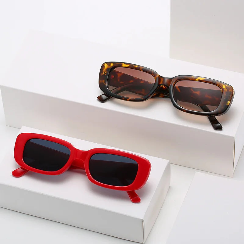 Vintage Lady Black Square Fashion Small Colorful Women Big Frame Sun Glasses Female Sunglasses Gafas De Sol Hombre