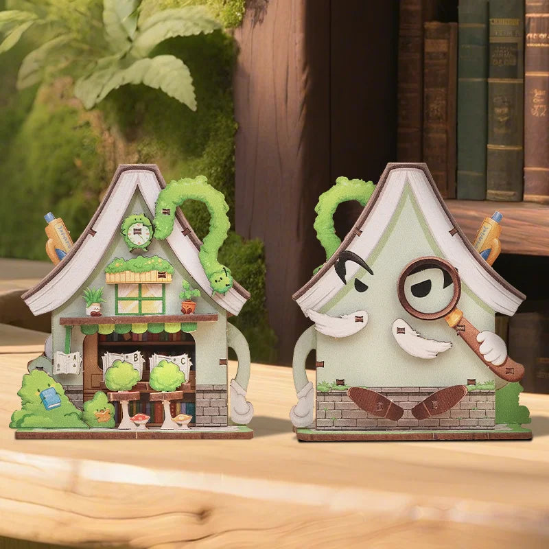 CuteBee 2025 New Product Mini Store Series Diy Miniature House CWGA107 3d Wooden Puzzle Diy Craft Kit 3D Puzzle Toys