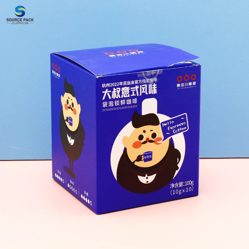 Customized Design Printing Cardboard Paper Coffee Packaging Boxes