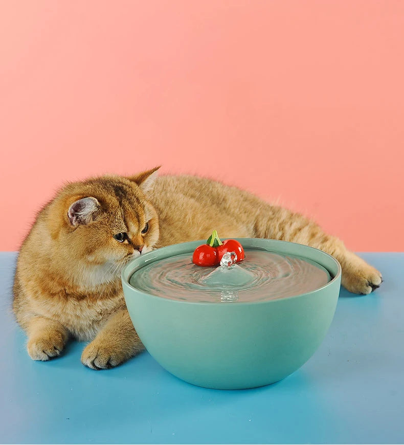 ZMaker Custom Logo 2021 New 1.5L Smart Automatic Pet Dogs Water Dispenser Ceramic Drinking Cat Water Fountain