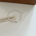 Cherish Adjustable Beaded Bracelet Woman  925 Sterling Silver Heart Bracelets