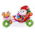 New Year's Xmax DIY 5D Diamond Painting Movable Toy Car Children's Handmade Christmas Decoration with Lights Cartoon Style