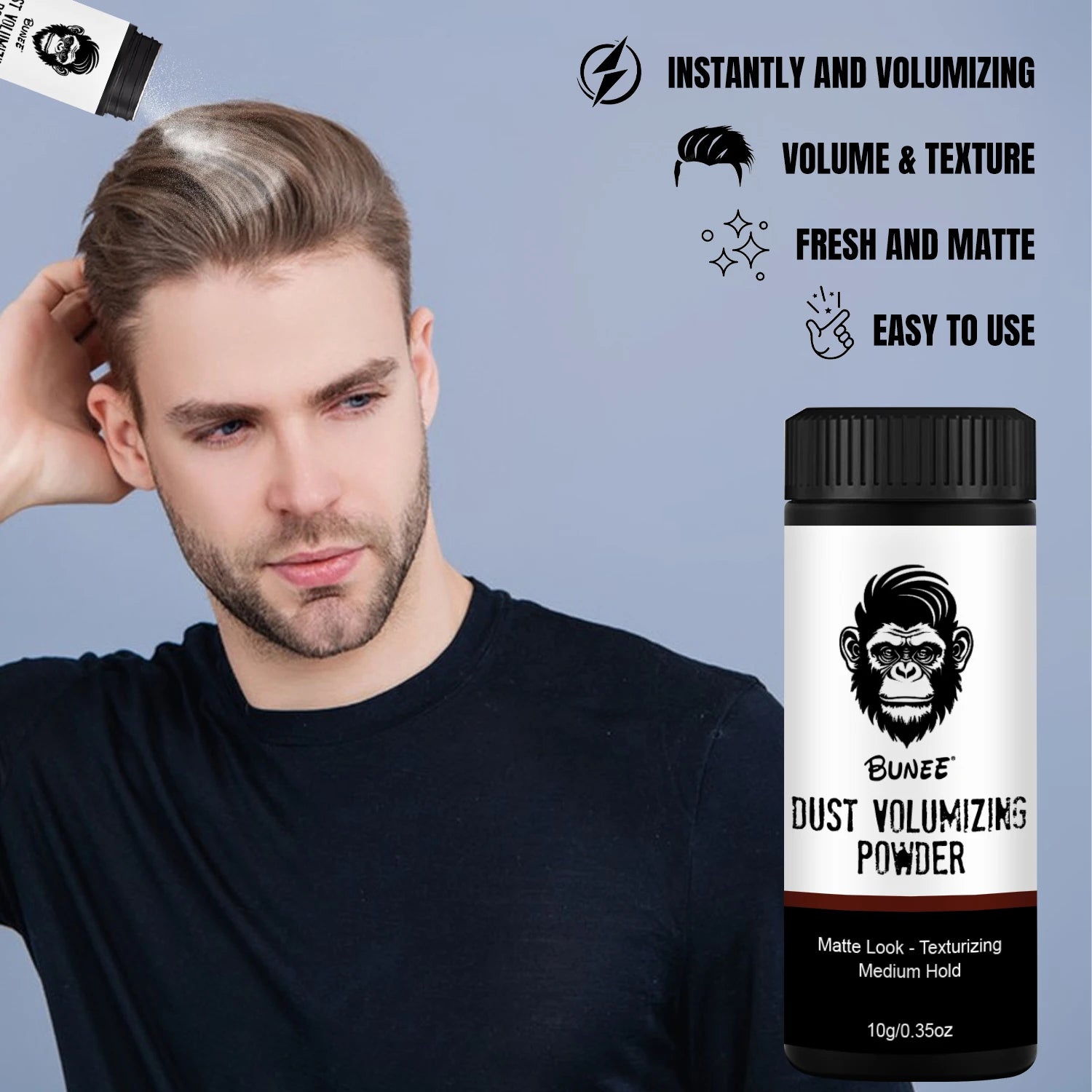 10g Hair Styling Powder Barber Supplies Polvo Texturizador Talc-free Hair Texture Powder with Custom logo