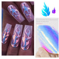Hot Sale Nail Art 16pcs Per Bag Flame Leaf Aurora Nail Art Stickers Decals